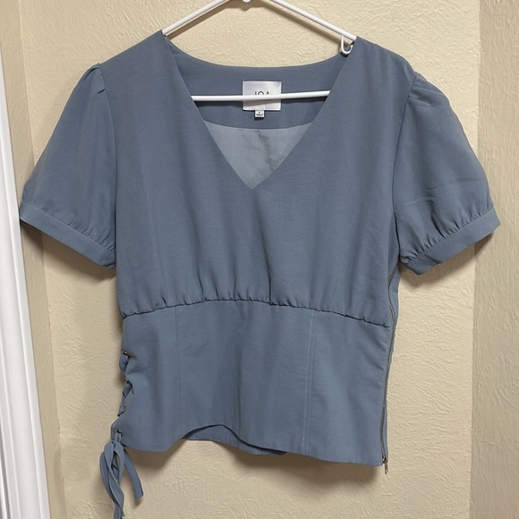 JOA Puff Sleeve Top Large - Picture 2 of 14